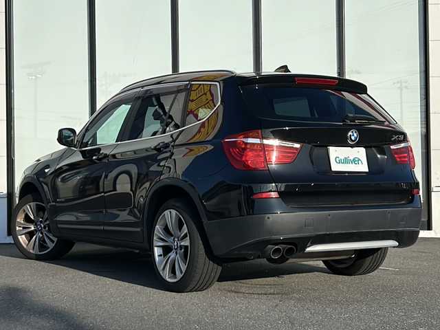 ＢＭＷ Ｘ３ xDrive35i 山形県 2011(平23)年 13.9万km 黒 ４WD/純正ナビ（AM/FM/フルセグ/CD/BT）/ステアリングスイッチ/シートヒーター/メモリ付きパワーシート/17インチAWスタッドレスタイヤ車載/（225/60/17）/電動格納ミラー/ドアバイザー/横滑り防止装置/アイドリングストップ