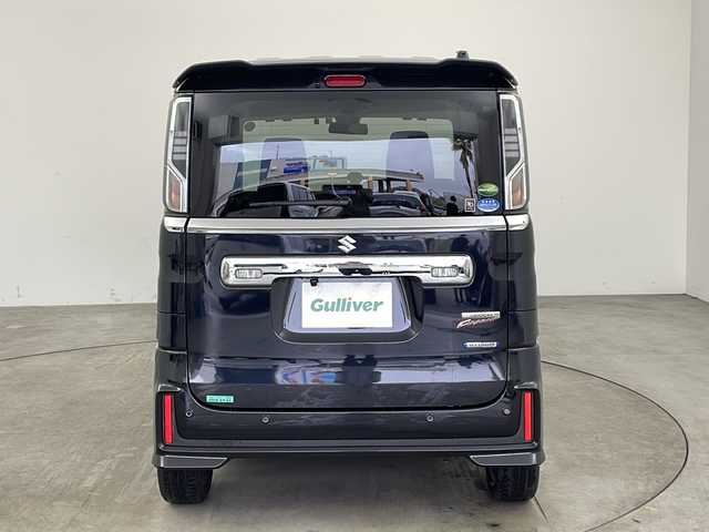 スズキ スペーシア カスタム HYBRID XS 兵庫県 2018(平30)年 1.9万km ブルーイッシュブラックパール3 ・社外ナビ＆BT＆TV＆CD＆DVD＆SD/・両側パワースライドドア/・ワンオーナー/・バックカメラ/・シートヒーター/・デュアルセンサーブレーキサポート/・レーンキープアシスト/・コーナーセンサー/・LEDヘッドライト/・LEDフォグランプ/・ハイビームアシスト/・スマートキー/・スペアキー/・社外前後ドライブレコーダー/・純正15インチAW/・社外ETC