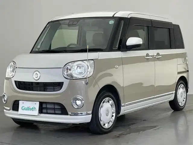 ダイハツ ムーヴ キャンバス G メイクアップ VS SAⅢ 愛知県 2021(令3)年 1.4万km パールホワイトⅢ/ナチュラルベージュマイカメタリック 2トーン 純正ナビ　フルセグＴＶ　Ｂｌｕｅｔｏｏｔｈ　ＵＳＢポート　ＤＶＤ　全方位カメラ　両側パワースライドドア　シートヒーター　衝突軽減　オートライト　純正フロアマット　プッシュスタート　スマートキー　禁煙車