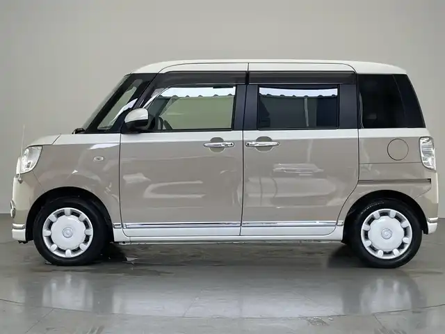 ダイハツ ムーヴ キャンバス G メイクアップ VS SAⅢ 愛知県 2021(令3)年 1.4万km パールホワイトⅢ/ナチュラルベージュマイカメタリック 2トーン 純正ナビ　フルセグＴＶ　Ｂｌｕｅｔｏｏｔｈ　ＵＳＢポート　ＤＶＤ　全方位カメラ　両側パワースライドドア　シートヒーター　衝突軽減　オートライト　純正フロアマット　プッシュスタート　スマートキー　禁煙車