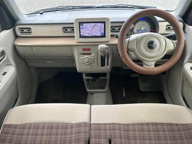 スズキ ラパン X 石川県 2015(平27)年 7.5万km フォーンベージュメタリック/ホワイト2トーンルーフ Panasonicナビ【CN-R301Z】/　CD/DVD/AM/FM/Bluetooth/フルセグ/プッシュスタート/スペアキー/純正フロアマット/社外14インチアルミホイール/運転席シートヒーター/オートライト/ISOFIX/取扱説明書/ナビ取扱説明書/保証書/記録簿