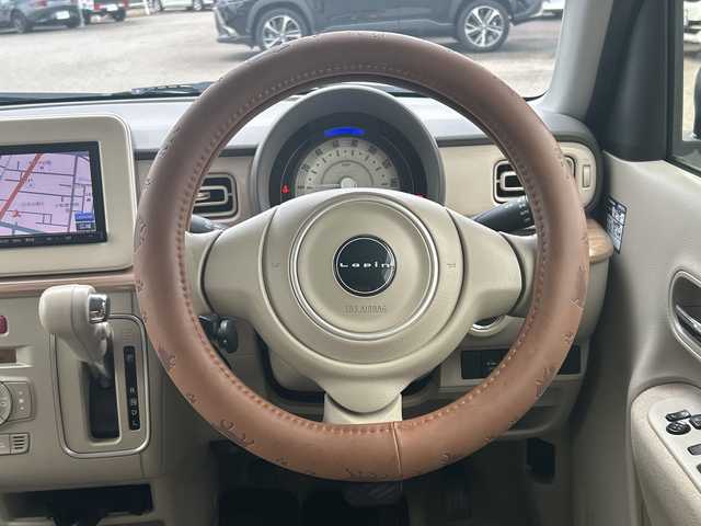 スズキ ラパン X 石川県 2015(平27)年 7.5万km フォーンベージュメタリック/ホワイト2トーンルーフ Panasonicナビ【CN-R301Z】/　CD/DVD/AM/FM/Bluetooth/フルセグ/プッシュスタート/スペアキー/純正フロアマット/社外14インチアルミホイール/運転席シートヒーター/オートライト/ISOFIX/取扱説明書/ナビ取扱説明書/保証書/記録簿