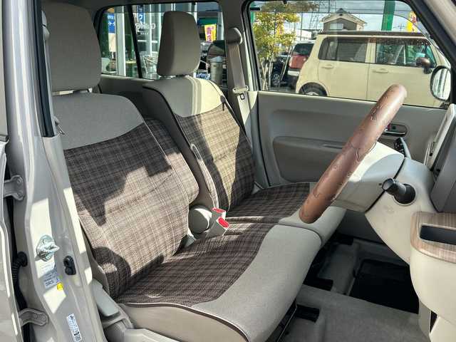 スズキ ラパン X 石川県 2015(平27)年 7.5万km フォーンベージュメタリック/ホワイト2トーンルーフ Panasonicナビ【CN-R301Z】/　CD/DVD/AM/FM/Bluetooth/フルセグ/プッシュスタート/スペアキー/純正フロアマット/社外14インチアルミホイール/運転席シートヒーター/オートライト/ISOFIX/取扱説明書/ナビ取扱説明書/保証書/記録簿