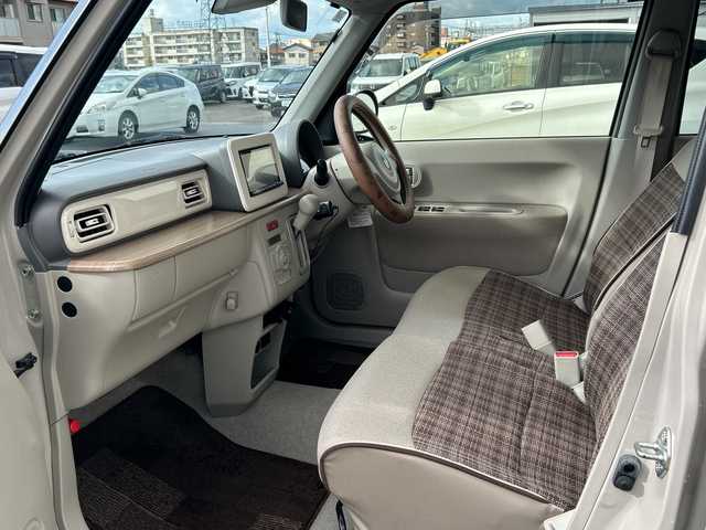 スズキ ラパン X 石川県 2015(平27)年 7.5万km フォーンベージュメタリック/ホワイト2トーンルーフ Panasonicナビ【CN-R301Z】/　CD/DVD/AM/FM/Bluetooth/フルセグ/プッシュスタート/スペアキー/純正フロアマット/社外14インチアルミホイール/運転席シートヒーター/オートライト/ISOFIX/取扱説明書/ナビ取扱説明書/保証書/記録簿