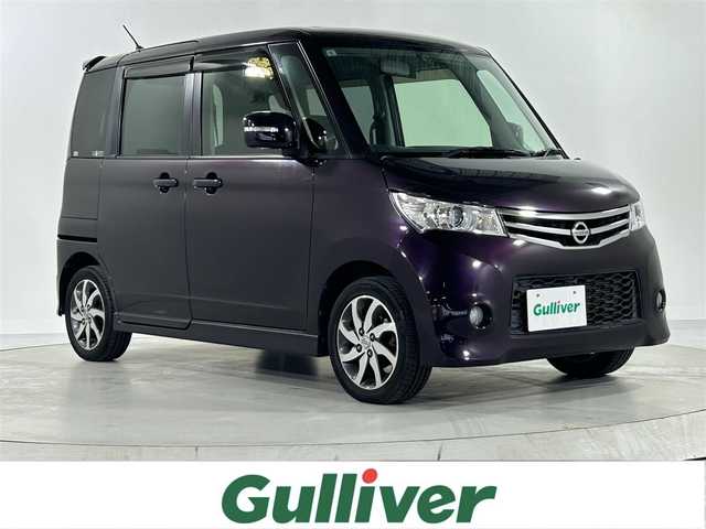 日産 ルークス ハイウェイスター 佐賀県 2013(平25)年 3.3万km ミステリアスバイオレットパール 社外カーオーディオ/FM/AM/CD/片側パワースライドドア/ETC/純正14インチアルミホイール/HIDヘッドライト/フォグランプ/オートエアコン/ドアバイザー/ウィンカーミラー/スマートキー/スペアキ―