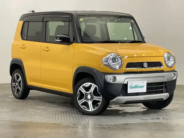 スズキ ハスラー X 栃木県 2016(平28)年 6.7万km アクティブイエロー/ブラック2トーンルーフ 純正ナビ/（CD/フルセグTV/Bluetooth/USB/AUX)/全方位カメラ/バックカメラ/スズキセーフティサポート/・デュアルカメラブレーキサポート/・誤発進抑制機能/・車線逸脱抑制機能/・車線逸脱警報機能/・ふらつき警報機能/・先行車発進お知らせ機能/・標識認識機能/・ハイビームアシスト/ＥＴＣ/前席シートヒーター/アイドリングストップ/スマートキー/HIDヘッドライト/アイドリングストップ/オートライト/純正フロアマット