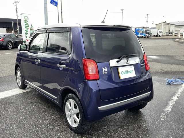 ホンダ Ｎ ＯＮＥ プレミアム 新潟県 2013(平25)年 7.6万km 青 ワンオーナー/純正ディスプレイオーディオ:WX-15C/アイドリングストップ/HIDヘッドライト/ドアバイザー/スペアキー×1/保証書/取扱説明書