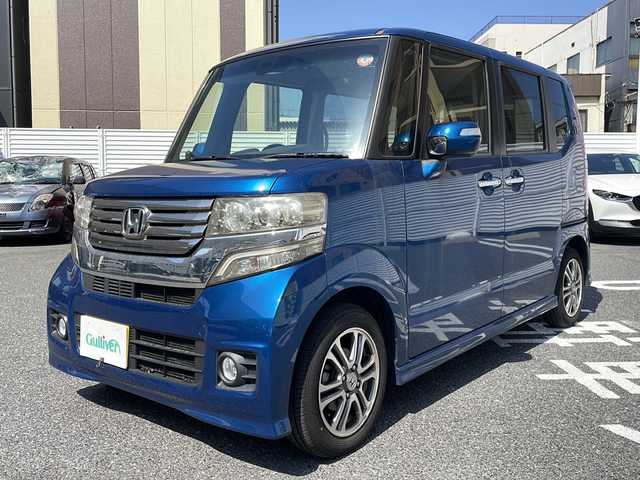 ホンダ Ｎ ＢＯＸ ＋ カスタム G ターボAパッケージ 広島県 2014(平26)年 10.7万km プレミアムダイナミックブルーパール 代車にします