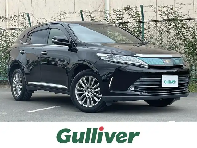 トヨタ ハリアー プレミアム 東京都 2017(平29)年 7.1万km ブラック 後期型　/サンルーフ　/純正９型ナビ　/電動リアゲート　/追従クルコン　/ハーフレザー　/前後ドラレコ　/ビルトインＥＴＣ　/シーケンシャルウィンカー　/ＬＥＤヘッド　/電動パーキング　/フルセグＴＶ　/Ｂｌｕｅｔｏｏｔｈ