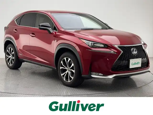 レクサス ＮＸ 300h Fスポーツ 兵庫県 2015(平27)年 7.2万km レッドマイカクリスタルシャイン 純正ナビ/フルセグTV CD DVD BT MSV USB AUX/マークレビンソン/プリクラッシュセーフティー/パノラミックビューモニター/BSM/クリアランスソナー/レーダークルーズコントロール/パワーバックドア/レザーシート/シートヒーター/ベンチレーション/パワーシート/LEDヘッドライト/LEDフォグライト/オートライト/電子パーキング/HOLD/ステアリングヒーター/スマートキー