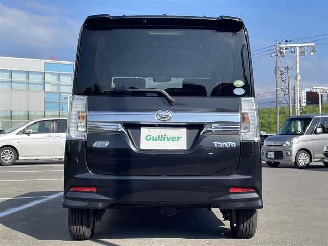 ダイハツ タント カスタム X SA 青森県 2014(平26)年 9.1万km ブラックマイカメタリック ・4WD/・衝突軽減ブレーキ/・純正ナビ/・フルセグTV/・Bluetooth/・片側パワースライドドア/・スマートキー/・プッシュスタート/・LEDヘッドライト/・純正フォグ/・純正14AW/・純正エアロ/・ウィンカーミラー