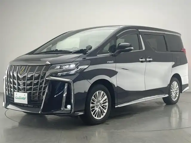 トヨタ アルファードハイブリット S タイプゴールド 愛知県 2020(令2)年 3.7万km スパークリングブラックパールクリスタルシャイン 純正ＤＡナビＴＶ　純正１２．１型後席モニター　禁煙車　ＤＶＤデッキ　バックカメラ　ハーフレザー　両側パワスラ　電動リアゲート　前後ドラレコ　ＡＣ１００Ｖ電源　衝突軽減装置　追従クルコン　電動パーキング　トヨタセーフティセンス　コーナーセンサー　LEDオートライト　