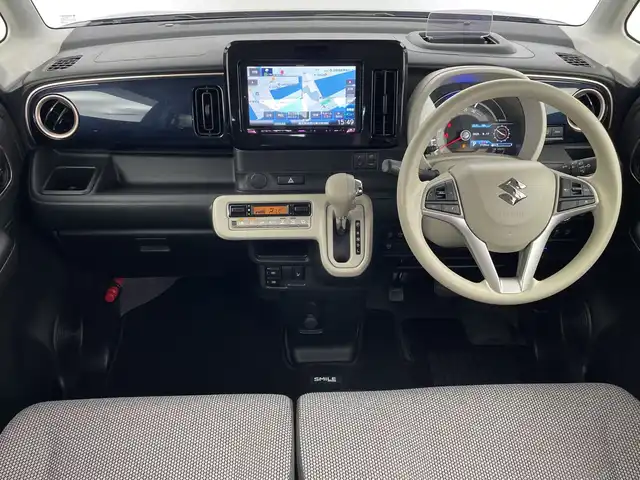 スズキ ワゴンＲ スマイル HYBRID X 鹿児島県 2022(令4)年 3.8万km インディゴブルーメタリック/ホワイト2トーン 社外SDナビ/フルセグテレビ/USB/SD/Bluetooth/バックカメラ/D席シートヒーター/レーダークルーズコントロール/ヘッドアップディスプレイ/レーンキープアシスト/両側パワースライドドア/純正フロアマット/コーナーセンサー/ドライブレコーダー/ETC