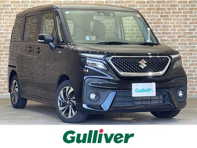 スズキ ソリオ バンディット HV MV 岩手県 2022(令4)年 7.8万km スーパーブラックパール ワンオーナー/４WD/左側パワースライドドア/ヘッドアップディスプレイ/スズキセーフティサポート/デュアルカメラブレーキサポート/車線逸脱警報/アダプティブクルーズコントロール/ハイビームアシスト/先行車発進お知らせ機能/標識認識機能/誤発進抑制機能/リヤパーキングセンサー/スリムサーキュレーター/ロールサンシェード/シートヒーター/シートバックテーブル/純正ケンウッド8インチナビ/フルセグTV/LEDヘッドライト/純正15インチアルミホイール