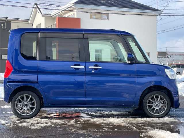 ダイハツ タント L SA Ⅲ 道央・札幌 2018(平30)年 12.3万km ディープブルークリスタルマイカ ４WD/社外メモリーナビ/CD/SD/ワンセグ/スマートアシストIII/衝突被害軽減ブレーキ/横滑り防止装置/レーンキープアシスト/リアコーナーセンサー/ETC/ドライブレコーダー/アイドリングストップ/PWRMODE/両側スライドドア/D席シートヒーター/リモコンキー/ハロゲンヘッドライト/オートハイビーム/電動格納ミラー/ヘッドライトレベライザー/純正フロアマット/ドアバイザー