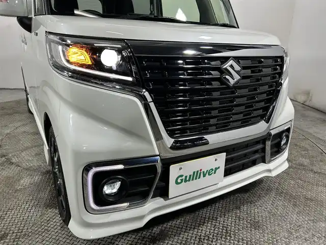 スズキ スペーシア カスタム HYBRID XS ターボ 大阪府 2019(平31)年 2.9万km ピュアホワイトP 純正ナビ(フルセグ/DVD再生/Bluetooth) バックカメラ ETC 両側パワースライドドア 衝突軽減 クルコン クリアランスソナー レコーンアシスト ハーフレザー シートヒーター 前後ドラレコ