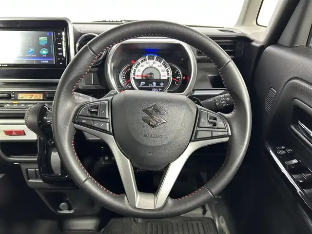 スズキ スペーシア カスタム HYBRID XS ターボ 大阪府 2019(平31)年 2.9万km ピュアホワイトP 純正ナビ(フルセグ/DVD再生/Bluetooth) バックカメラ ETC 両側パワースライドドア 衝突軽減 クルコン クリアランスソナー レコーンアシスト ハーフレザー シートヒーター 前後ドラレコ