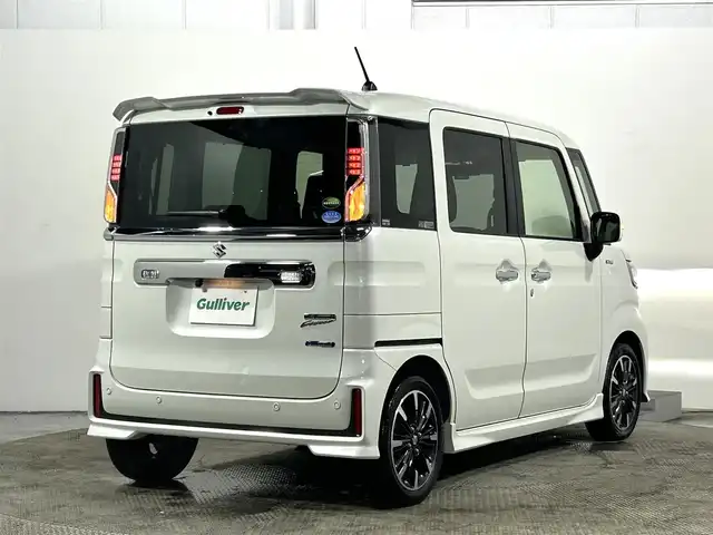 スズキ スペーシア カスタム HYBRID XS ターボ 大阪府 2019(平31)年 2.9万km ピュアホワイトP 純正ナビ(フルセグ/DVD再生/Bluetooth) バックカメラ ETC 両側パワースライドドア 衝突軽減 クルコン クリアランスソナー レコーンアシスト ハーフレザー シートヒーター 前後ドラレコ