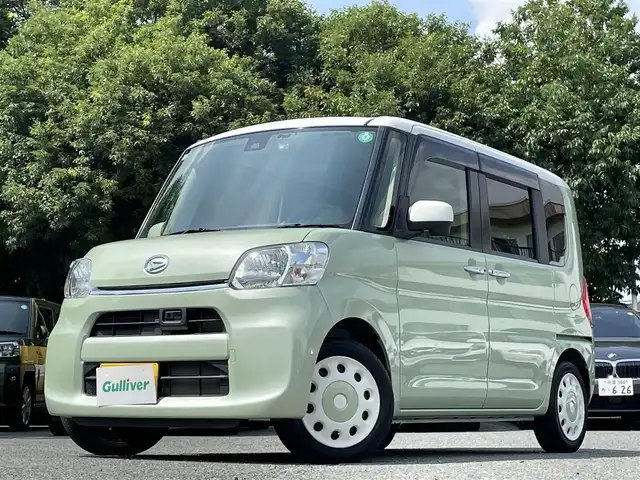 ダイハツ タント X ホワイトアクセント SA Ⅱ 東京都 2015(平27)年 1.2万km ホワイト/シルキーグリーンP 純正ナビ/・Bluetoothオーディオ/USBオーディオ/・フルセグTV/DVD/特別ボディカラー/・ホワイト×シルキーグリーンパール/バックカメラ/片側パワースライドドア/オートライト/ETC/前後ドライブレコーダー/・ZDR-015/取扱説明書/保証書/スペアキー1本