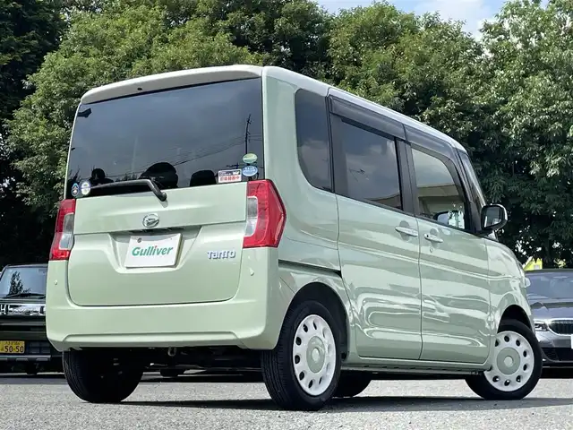 ダイハツ タント X ホワイトアクセント SA Ⅱ 東京都 2015(平27)年 1.2万km ホワイト/シルキーグリーンP 純正ナビ/・Bluetoothオーディオ/USBオーディオ/・フルセグTV/DVD/特別ボディカラー/・ホワイト×シルキーグリーンパール/バックカメラ/片側パワースライドドア/オートライト/ETC/前後ドライブレコーダー/・ZDR-015/取扱説明書/保証書/スペアキー1本