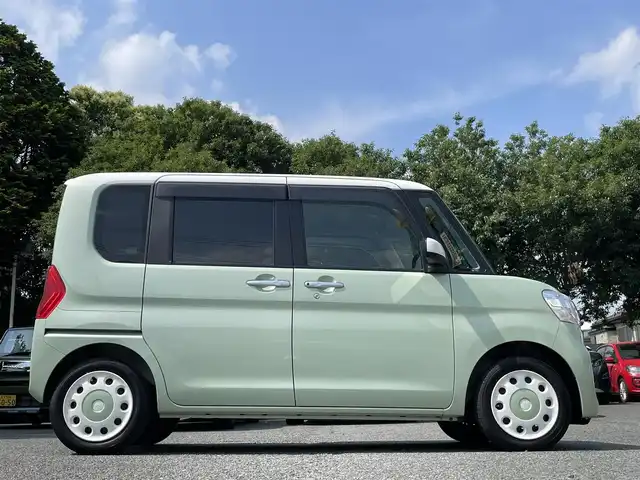 ダイハツ タント X ホワイトアクセント SA Ⅱ 東京都 2015(平27)年 1.2万km ホワイト/シルキーグリーンP 純正ナビ/・Bluetoothオーディオ/USBオーディオ/・フルセグTV/DVD/特別ボディカラー/・ホワイト×シルキーグリーンパール/バックカメラ/片側パワースライドドア/オートライト/ETC/前後ドライブレコーダー/・ZDR-015/取扱説明書/保証書/スペアキー1本