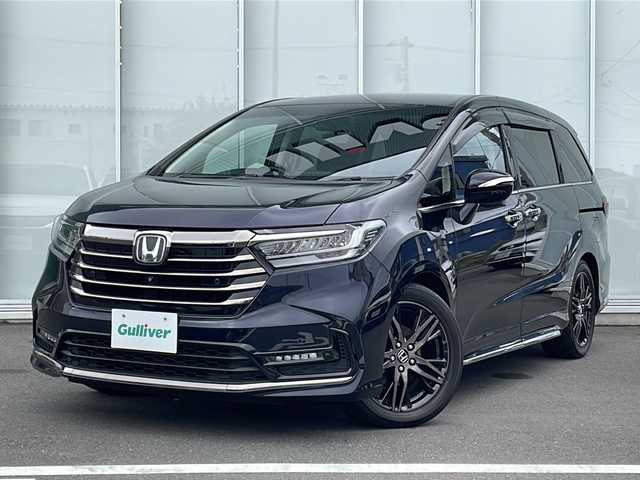 ホンダ オデッセイ アブソルート EX 神奈川県 2021(令3)年 2.6万km プレミアムヴィーナスブラックP 純正SDナビ　(VXU-217DYi)/CD/DVD/AppleCarPlay/USB/フルセグTV/パドルシフト/全方位カメラ/両側パワースライドア/レーダークルーズコントロール/電動リアゲート/WAC/DN席パワーシート/DN席ヒートシーター/前後コーナーセンサー/三列シート/オットマン/ウォークスルー/前後ドライブレコーダー/純正フロアマット/純正AW