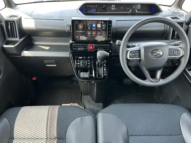 ダイハツ タント カスタム X 島根県 2022(令4)年 4.3万km ブラックマイカメタリック 純正スマホ連携ディスプレイオーディオ　/・フルセグTV/・Bluetooth/・AppleCarPlay／AndroidAuto/全方位/バックカメラ　/ビルトインＥＴＣ　/アイドリングストップ/レーダークルーズコントロール　/両側パワースライドドア　/前後コーナーセンサー　/電動パーキングブレーキ/前席シートヒーター　/スマートキー　/プッシュスタート/純正LEDヘッドライト　/純正１４インチアルミホイール/純正フロアマット