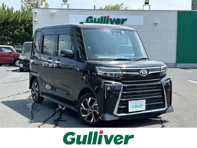 ダイハツ タント カスタム X 島根県 2022(令4)年 4.3万km ブラックマイカメタリック 純正スマホ連携ディスプレイオーディオ　/・フルセグTV/・Bluetooth/・AppleCarPlay／AndroidAuto/全方位/バックカメラ　/ビルトインＥＴＣ　/アイドリングストップ/レーダークルーズコントロール　/両側パワースライドドア　/前後コーナーセンサー　/電動パーキングブレーキ/前席シートヒーター　/スマートキー　/プッシュスタート/純正LEDヘッドライト　/純正１４インチアルミホイール/純正フロアマット