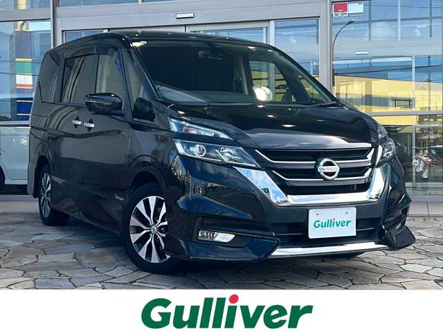 日産 セレナ ハイウェイスター Vセレクション 静岡県 2017(平29)年 7.1万km ダイヤモンドブラック カロッツェリアナビ/・フルセグTV/・CD/DVD/・SD/・Bluetooth/・FM/AM/主要装備/・アルパインフリップダウン/・両側パワスラ(ハンズフリー機能付)/・アラウンドビューモニター/・ＥＴＣ/・ＬＥＤヘッドライト/・フォグランプ/・クルーズコントロール/・エマージェンシーブレーキ/・アイドリングストップ/・横滑り防止装置/・パーキングアシスト/・リアオートエアコン/・サイドカーテンエアバッグ
