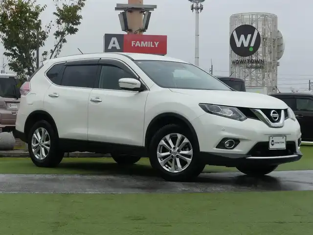 日産 エクストレイル 20X エマージェンシーブレーキ 千葉県 2016(平28)年 6.2万km ブリリアントホワイトパール 純正SDナビ/地デジTV/バックカメラ/ドライブレコーダー/カブロンシート/前席シートヒーター/革巻きステアリング/ETC/LEDヘッドライト/フォグライト/ウインカーミラー/コーナーセンサー/純正17インチアルミホイル/インテリジェントキー