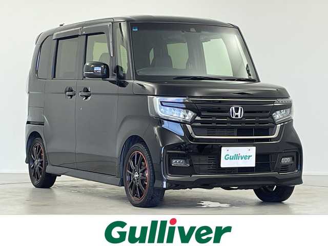 ホンダ Ｎ ＢＯＸ カスタム L ターボ スタイル+ブラック 岐阜県 2022(令4)年 4.4万km クリスタルブラックパール 純正8インチナビ/　(AM/FM/CD/DVD/Bluetooth/フルセグTV/AppleCarPlay)/バックカメラ/衝突軽減ブレーキ/レーンキープアシスト/コーナーセンサー/レーダークルーズコントロール/両側パワースライドドア/デジタルインナーミラー/ビルトインETC/ドライブレコーダー前後/LEDヘッドライト/オートライト/革巻きステアリング/純正フロアマット/純正アルミホイール