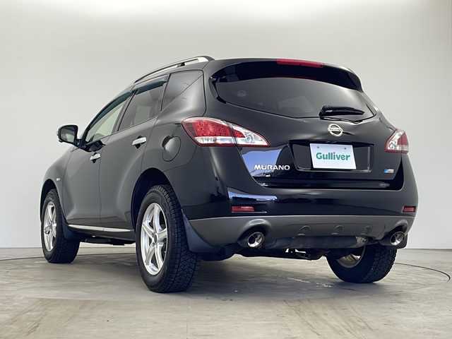 日産 ムラーノ 250XV FOUR Mビアネロ 秋田県 2014(平26)年 6.9万km スーパーブラック 4WD/サンルーフ/ルーフレール/純正ナビ/　（CD/TV/Bluetooth）/バックカメラ/革巻きハンドル/レーダークルーズコントロール/ステアリングスイッチ/レザーシート/前席シートヒーター/電動格納ミラー/横滑り防止装置/プッシュスタート/純正フロアマット/社外アルミホイール/HIDライト/フォグランプ/オートライト/ドアバイザー/スマートキー
