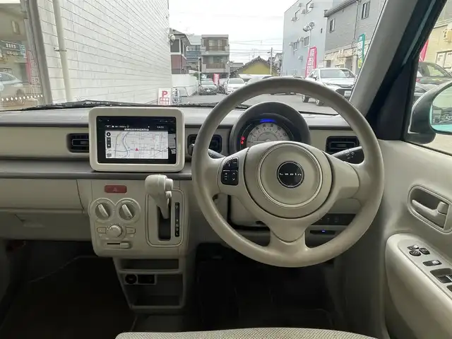 スズキ ラパン L 愛知県 2016(平28)年 7.2万km フレンチミントPM 純正メモリナビ/・地デジTV／Bluetooth／DVD/・AppleCarplay／AUX/衝突軽減ブレーキ/誤発進抑制機能/バック／全周囲カメラ/運転席シートヒーター/ETC/スマートキー×２/電動格納ミラー