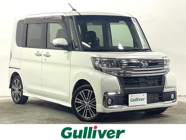 ダイハツ タント カスタム RS トップED SA Ⅲ 大阪府 2018(平30)年 2.1万km パールホワイトⅢ 純正ナビ(フルセグ/DVD再生/Bluetooth) バックカメラ 両側パワースライドドア ハーフレザー シートヒーター 衝突軽減 オートハイビーム アイドリングストップ スマートキー