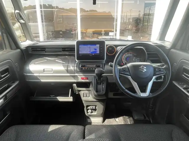 スズキ スペーシア ギア HYBRID XZ 宮崎県 2021(令3)年 4万km 黄 社外ナビゲーション/　AM FM CD DVD BT/ナビ連動ドライブレコーダー/衝突軽減ブレーキ/両側パワースライドドア/シートヒーター/LEDヘッドライト/ルーフレール/クルーズコントロール/レーンキープアシスト/スマートキー/プッシュスタート/ドアバイザー/ウィンカーミラー/電動格納ミラー