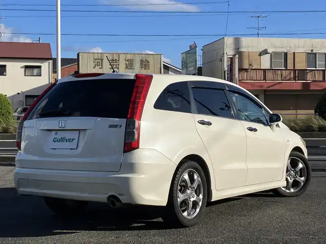 ホンダ ストリーム RSZ 三重県 2006(平18)年 18.6万km プレミアムホワイトパール ♪純正インターナビ/　・DVD再生・CD録音/♪バックカメラ/♪パドルシフト/♪キーレス/♪HIDヘッドライト/♪フォグライト /♪オートライト/♪革巻きステアリング/♪ステアリングスイッチ/♪パドルシフト/♪ETC/♪電動格納ミラー/♪フロアマット/♪スペアタイヤ/♪プライバシーガラス