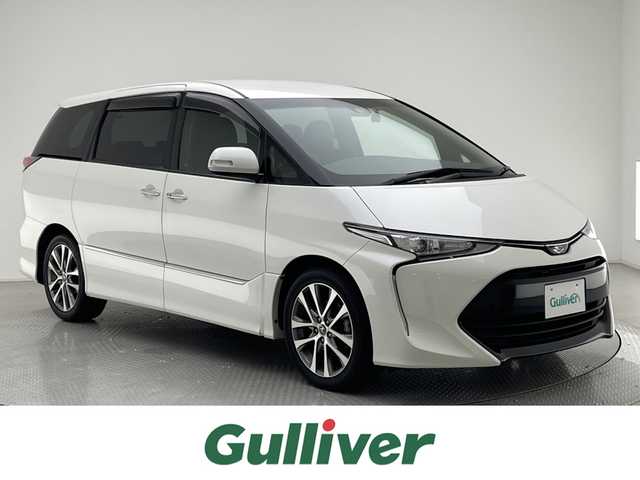 トヨタ エスティマ アエラス プレミアム 兵庫県 2017(平29)年 8.9万km ホワイトパールクリスタルシャイン ・純正9インチナビ/・CD/DVD/SD/BT/フルセグTV/・前後ドライブレコーダー/・ビルドインETC/・両側パワースライドドア /・バックカメラ/・衝突軽減ブレーキ/・レーンキープアシスト/・オートライト/・オートハイビーム/・LEDヘッドライト/・クルーズコントロール/・純正18インチアルミホイール/・純正フロアマット/・純正ドアバイザー/・スマートキー/・プッシュスタート