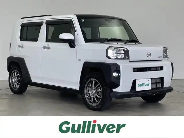 ダイハツ タフト G 埼玉県 2021(令3)年 1.1万km シャイニングホワイトパール スカイフィールドトップ/スマートアシスト/・衝突回避支援ブレーキ/・ブレーキ制御付誤発進抑制機能/・車線/路外逸脱警報機能/・オートハイビーム/・アダプティブドライビングビーム/・サイドビューランプ/カロッツェリア７インチSDナビ/(AM.FM.CD.DVD.BT)/フルセグTV/バックカメラ/革巻ステアリング/ステアリングスイッチ/前席シートヒーター/プッシュスタート/スマートキー/前後ドライブレコーダー/LEDヘッドライト/LEDフォグランプ/社外14インチAW/純正AW積込