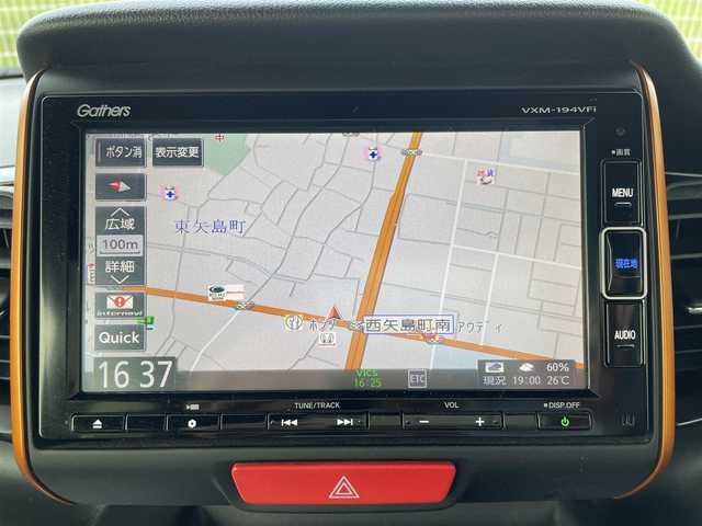 ホンダ Ｎ ＢＯＸ スラッシュ G Lインテリアカラーパッケージ 群馬県 2019(令1)年 3.5万km クリスタルブラックパール シティーブレーキ/純正メモリナビ　VXM-194VFi/　(CD DVD Bluetooth SD　USB iPod AUX FM AM)/バックカメラ/ビルトインETC/HIDヘッドライト/オートライト/革巻きステアリング/ステアリングスイッチ/レザーシート/シートヒーター/横滑り防止/チップアップシート/電動格納ウィンカーミラー/取扱説明書/保証書/スペアキー