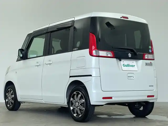 スズキ スペーシア X 福島県 2013(平25)年 4.8万km パールホワイト 社外ナビ/（Bluetooth・CD・DVD・FM・AM）/フルセグTV/バックカメラ/USB接続/ETC/片側パワースライドドア/社外14インチアルミホイール/アイドリングストップ/純正フロアマット/ドアバイザー/電動格納ミラー/プッシュスタート/AAC/スマートキー
