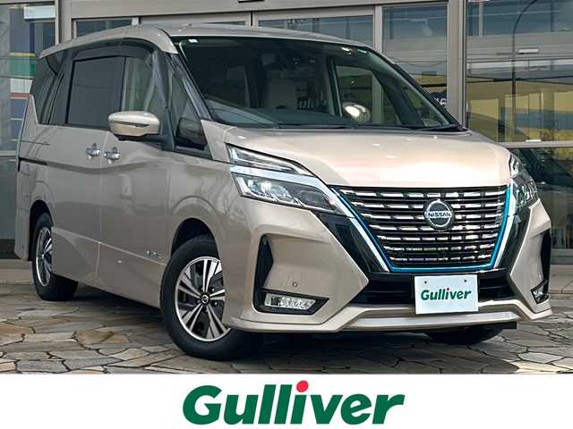 日産 セレナ e－パワー ハイウェイスター V 静岡県 2020(令2)年 3.3万km カシミヤグレージュ プロパイロット/・プリクラッシュ/・コーナーセンサー前後/・全方位カメラ/・バックカメラ/・レーンキープアシスト/・レーダークルーズコントロール/・オートホールド/・BSM(ブラインドスポットモニター)/・エマージェンシーブレーキ/・ドライブレコーダー(前のみ)/純正ワイドSDナビ/・DVD/・CD/・AM/・FM/・フルセグTV/・Bluetooth/・USB/・iPod/主要装備/・デジタルインナーミラー/・両側パワースライドドア/・ステアリングリモコン/・純正アルミホイール/・純正純正フロアマット/・フリップダウンモニター/・LEDヘッドライト/・オートライト/・ETC/・プッシュスタート/・スマートキー/・布系シート/・3列シート