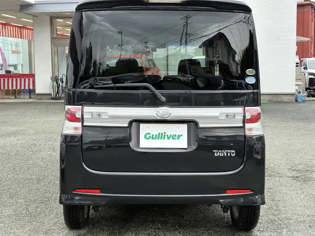 ダイハツ タント カスタム X リミテッド 熊本県 2009(平21)年 12.8万km ブラックマイカ 社外ナビ（CN-E300D）/【ワンセグTV/Bluetooth/CD/AM/FM】/左側パワースライドドア/純正14インチAW/ウィンカーミラー/電格ミラー/スマートキー/純正ドアバイザー/純正フロアマット/革巻きステアリング/ドライブレコーダー/ABS/保証書/取扱説明書