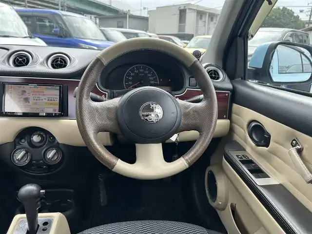 ミツオカ ビュート 12ST 愛知県 2015(平27)年 6.7万km 青 リモコンキー/クラシックウッドインナーパネル/クラシックドアトリム/クラシックセンターコンソール/社外ナビ/フルセグTV/BT/DVD/純正14インチAW/フロアマット/ドアバイザー/電動格納ミラー