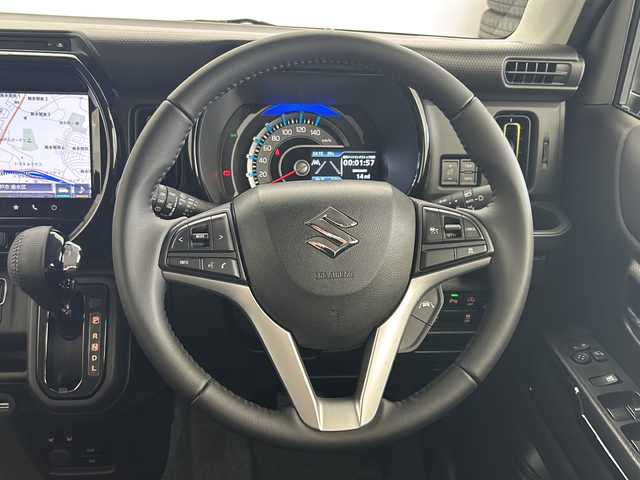 スズキ ハスラー HYBRID X 兵庫県 2025(令7)年 0.1万km未満 クールカーキパールメタリック/ソフトベージュメタリック ・登録済未使用車/・純正9型ナビ＆BT＆DVD＆CD＆USB＆SmatphneLink/・アラウンドビューモニター/・スズキセーフティサポート/・衝突軽減ブレーキ/・レーンキープアシスト/・レーダークルーズコントロール/・ハイビームアシスト/・コーナーセンサー/・アイドリングストップ/・純正15インチアルミホイール/・前席シートヒーター/・ドアミラーヒーター/・スマートキー/・スペアキー/・プッシュスタート/・LEDヘッドライト/・LEDフォグランプ/・オートライト/・横滑り防止装置