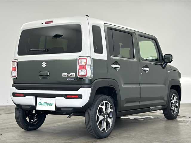 スズキ ハスラー HYBRID X 兵庫県 2025(令7)年 0.1万km未満 クールカーキパールメタリック/ソフトベージュメタリック ・登録済未使用車/・純正9型ナビ＆BT＆DVD＆CD＆USB＆SmatphneLink/・アラウンドビューモニター/・スズキセーフティサポート/・衝突軽減ブレーキ/・レーンキープアシスト/・レーダークルーズコントロール/・ハイビームアシスト/・コーナーセンサー/・アイドリングストップ/・純正15インチアルミホイール/・前席シートヒーター/・ドアミラーヒーター/・スマートキー/・スペアキー/・プッシュスタート/・LEDヘッドライト/・LEDフォグランプ/・オートライト/・横滑り防止装置