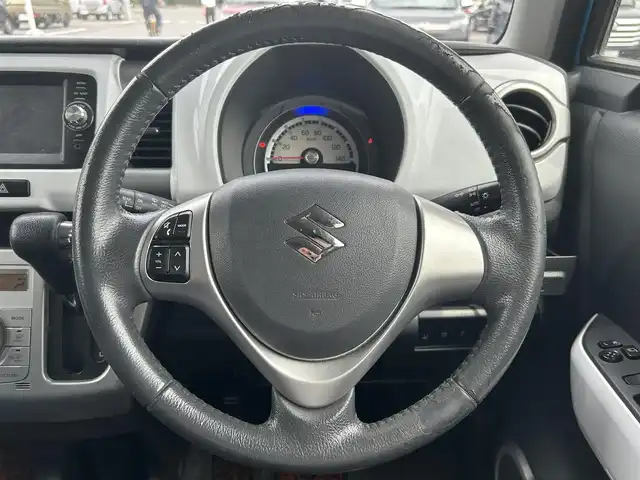 スズキ ハスラー X ターボ 栃木県 2014(平26)年 12.1万km サマーブルーM レーダーブレーキサポート/純正7インチナビ/ワンセグTV/Bluetooth/USB/バックカメラ/ビルトインETC/運転席シートヒーター/スマートキー×1/プッシュEgスタート/ステアリングリモコン/LEDオートライト/LEDフォグランプ/純正15インチAW/スタッドレスタイヤ＋社外AW積込/アイドリングストップ/横滑り防止装置