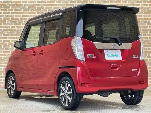 日産 デイズ ルークス ハイウェイスター Gターボ 岩手県 2018(平30)年 6.1万km スパークリングレッド/ブラック ４WD/ターボ/両側パワースライドドア/アラウンドビューモニター/寒冷地仕様/エマージェンシーブレーキ/ハイビームアシスト/踏み間違い衝突防止アシスト/横滑り防止装置/アイドリングストップ/クルーズコントロール/ロールサンシェード/ナノイー機能付きリヤシーリングファン/シートヒーター/純正ナビ/（CD/DVD/フルセグ/AUX/SD/Bluetooth）/LEDヘッドライト/フォグランプ/純正15インチアルミホイール