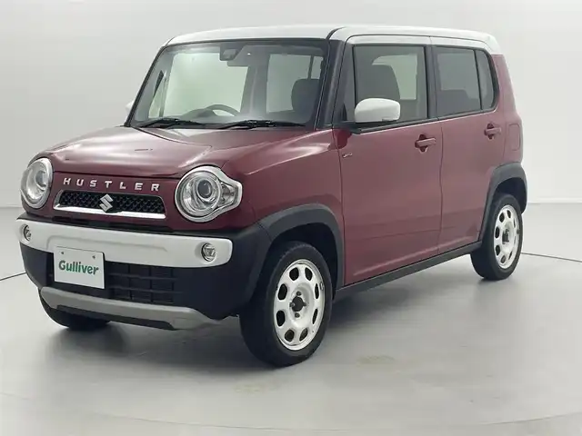スズキ ハスラー Jスタイル 福井県 2015(平27)年 3.6万km フェニックスレッドパール/ホワイト2トーンルーフ ４WD/社外SDナビ/・Bluetooth/SD/衝突被害軽減ブレーキ/プッシュスタート/スマートキー/ハーフレザーシート/シートヒーター/HIDヘッドライト/オートライト/アイドリングストップ/横滑り防止装置