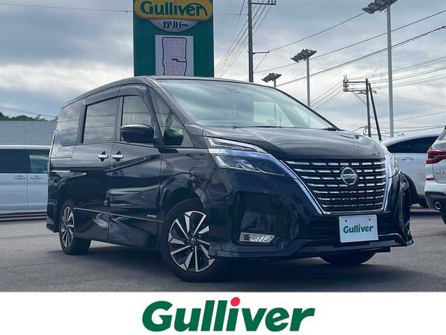 日産 セレナ ハイウェイスター V 山口県 2020(令2)年 6.9万km ダイヤモンドブラック ワンオーナー/純正9型ナビ（フルセグTV、AM/FM、Bluetooth）/後席モニター/全方位カメラ/両側パワースライドドア/クルーズコントロール/LEDオートライト/純正16インチアルミホイール/前後コーナーセンサー/ブラインドスポットモニター/アイドリングストップ/衝突被害軽減ブレーキ/W＋サイドエアバック