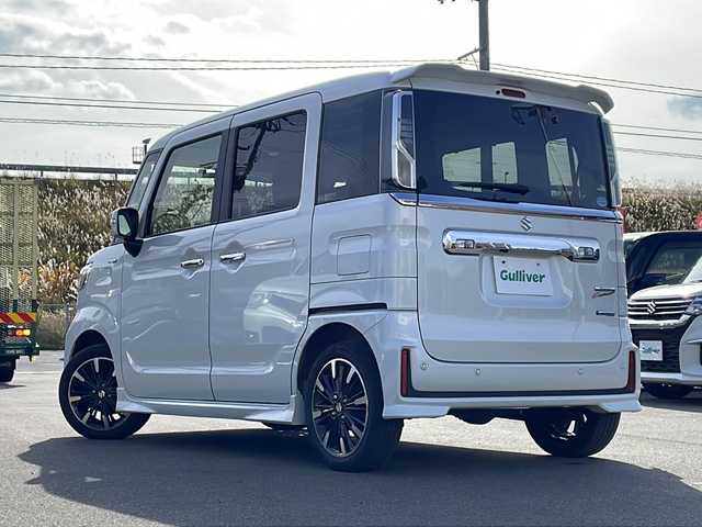 スズキ スペーシア カスタム HYBRID XS ターボ 青森県 2019(令1)年 6.4万km ピュアホワイトP ・4WD/・ターボ/・衝突軽減ブレーキ/・レーンキープアシスト/・クルーズコントロール/・社外ナビ/・リアカメラ/・フルセグTV/・Bluetooth/・両側パワースライドドア/・シートヒーター/・純正15AW/・純正LEDヘッドライト/・純正フォグ/・プッシュスタート/・スマートキー/・オートマチックハイビーム